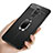 Ultra-thin Silicone Gel Soft Case Cover with Magnetic Finger Ring Stand S01 for Samsung Galaxy A9 Star Lite