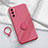 Ultra-thin Silicone Gel Soft Case Cover with Magnetic Finger Ring Stand S01 for Samsung Galaxy S20 FE (2022) 5G