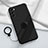 Ultra-thin Silicone Gel Soft Case Cover with Magnetic Finger Ring Stand S01 for Samsung Galaxy S20 FE (2022) 5G Black