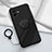 Ultra-thin Silicone Gel Soft Case Cover with Magnetic Finger Ring Stand S01 for Vivo iQOO Z6x