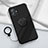 Ultra-thin Silicone Gel Soft Case Cover with Magnetic Finger Ring Stand S01 for Vivo T1 5G India