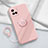 Ultra-thin Silicone Gel Soft Case Cover with Magnetic Finger Ring Stand S01 for Vivo Y21e