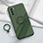 Ultra-thin Silicone Gel Soft Case Cover with Magnetic Finger Ring Stand S02 for Oppo Reno6 Pro 5G India