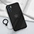 Ultra-thin Silicone Gel Soft Case Cover with Magnetic Finger Ring Stand S02 for Oppo Reno6 Pro 5G India Black