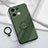 Ultra-thin Silicone Gel Soft Case Cover with Magnetic Finger Ring Stand S02 for Oppo Reno8 5G Midnight Green