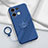 Ultra-thin Silicone Gel Soft Case Cover with Magnetic Finger Ring Stand S02 for Oppo Reno8 Pro+ Plus 5G Blue