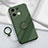 Ultra-thin Silicone Gel Soft Case Cover with Magnetic Finger Ring Stand S02 for Oppo Reno8 Pro+ Plus 5G Midnight Green