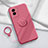 Ultra-thin Silicone Gel Soft Case Cover with Magnetic Finger Ring Stand S02 for Vivo Y55s (2021)