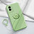 Ultra-thin Silicone Gel Soft Case Cover with Magnetic Finger Ring Stand S02 for Vivo Y55s (2021)