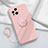 Ultra-thin Silicone Gel Soft Case Cover with Magnetic Finger Ring Stand S03 for Oppo Find X3 5G