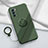 Ultra-thin Silicone Gel Soft Case Cover with Magnetic Finger Ring Stand S03 for Oppo Reno6 5G