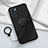 Ultra-thin Silicone Gel Soft Case Cover with Magnetic Finger Ring Stand S03 for Oppo Reno6 Pro 5G India
