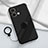 Ultra-thin Silicone Gel Soft Case Cover with Magnetic Finger Ring Stand S03 for Oppo Reno8 5G Black