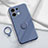 Ultra-thin Silicone Gel Soft Case Cover with Magnetic Finger Ring Stand S03 for Oppo Reno8 5G Lavender Gray