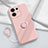 Ultra-thin Silicone Gel Soft Case Cover with Magnetic Finger Ring Stand S03 for Oppo Reno8 Pro 5G