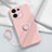 Ultra-thin Silicone Gel Soft Case Cover with Magnetic Finger Ring Stand S03 for Oppo Reno9 5G