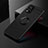 Ultra-thin Silicone Gel Soft Case Cover with Magnetic Finger Ring Stand SD1 for Vivo V20 Black