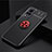Ultra-thin Silicone Gel Soft Case Cover with Magnetic Finger Ring Stand SD1 for Vivo X60 Pro 5G