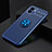 Ultra-thin Silicone Gel Soft Case Cover with Magnetic Finger Ring Stand SD1 for Xiaomi Redmi A1 Blue