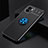 Ultra-thin Silicone Gel Soft Case Cover with Magnetic Finger Ring Stand SD1 for Xiaomi Redmi A1 Blue and Black