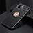 Ultra-thin Silicone Gel Soft Case Cover with Magnetic Finger Ring Stand SD1 for Xiaomi Redmi A1 Gold and Black