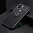 Ultra-thin Silicone Gel Soft Case Cover with Magnetic Finger Ring Stand SD1 for Xiaomi Redmi A1 Plus Black