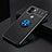 Ultra-thin Silicone Gel Soft Case Cover with Magnetic Finger Ring Stand SD1 for Xiaomi Redmi A1 Plus Blue and Black