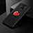 Ultra-thin Silicone Gel Soft Case Cover with Magnetic Finger Ring Stand SD1 for Xiaomi Redmi Note 9 Pro Max Red and Black