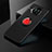 Ultra-thin Silicone Gel Soft Case Cover with Magnetic Finger Ring Stand SD2 for Xiaomi Mi 10T Lite 5G Red and Black