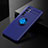 Ultra-thin Silicone Gel Soft Case Cover with Magnetic Finger Ring Stand SD2 for Xiaomi Mi Note 10 Lite Blue