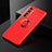 Ultra-thin Silicone Gel Soft Case Cover with Magnetic Finger Ring Stand SD2 for Xiaomi Mi Note 10 Lite Red