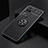 Ultra-thin Silicone Gel Soft Case Cover with Magnetic Finger Ring Stand SD2 for Xiaomi Poco F4 5G Black