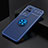 Ultra-thin Silicone Gel Soft Case Cover with Magnetic Finger Ring Stand SD2 for Xiaomi Poco F4 5G Blue