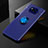 Ultra-thin Silicone Gel Soft Case Cover with Magnetic Finger Ring Stand SD2 for Xiaomi Poco X3 Blue
