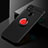 Ultra-thin Silicone Gel Soft Case Cover with Magnetic Finger Ring Stand SD2 for Xiaomi Redmi 10A 4G Red and Black