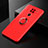 Ultra-thin Silicone Gel Soft Case Cover with Magnetic Finger Ring Stand SD2 for Xiaomi Redmi 10X 4G Red