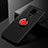 Ultra-thin Silicone Gel Soft Case Cover with Magnetic Finger Ring Stand SD2 for Xiaomi Redmi 10X 4G Red and Black