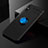 Ultra-thin Silicone Gel Soft Case Cover with Magnetic Finger Ring Stand SD2 for Xiaomi Redmi 9A Blue and Black