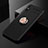 Ultra-thin Silicone Gel Soft Case Cover with Magnetic Finger Ring Stand SD2 for Xiaomi Redmi 9A Gold and Black