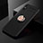 Ultra-thin Silicone Gel Soft Case Cover with Magnetic Finger Ring Stand SD2 for Xiaomi Redmi 9AT Gold and Black