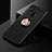 Ultra-thin Silicone Gel Soft Case Cover with Magnetic Finger Ring Stand SD2 for Xiaomi Redmi 9C Gold and Black