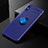 Ultra-thin Silicone Gel Soft Case Cover with Magnetic Finger Ring Stand SD2 for Xiaomi Redmi 9i Blue