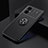 Ultra-thin Silicone Gel Soft Case Cover with Magnetic Finger Ring Stand SD2 for Xiaomi Redmi Note 11R 5G Black