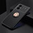 Ultra-thin Silicone Gel Soft Case Cover with Magnetic Finger Ring Stand SD2 for Xiaomi Redmi Note 11R 5G Gold and Black