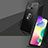 Ultra-thin Silicone Gel Soft Case Cover with Magnetic Finger Ring Stand SD3 for Xiaomi Redmi 9C NFC