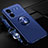 Ultra-thin Silicone Gel Soft Case Cover with Magnetic Finger Ring Stand SD3 for Xiaomi Redmi Note 11R 5G Blue