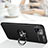 Ultra-thin Silicone Gel Soft Case Cover with Magnetic Finger Ring Stand T01 for Apple iPhone 11 Pro