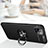 Ultra-thin Silicone Gel Soft Case Cover with Magnetic Finger Ring Stand T01 for Apple iPhone 11 Pro Max