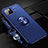 Ultra-thin Silicone Gel Soft Case Cover with Magnetic Finger Ring Stand T01 for Apple iPhone 11 Pro Max Blue