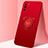 Ultra-thin Silicone Gel Soft Case Cover with Magnetic Finger Ring Stand T01 for Huawei Honor X10 5G Red